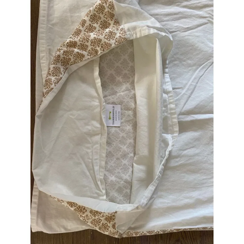 Threshold Flower over Flower Cinnamon Color Bedroom King Pillowcases